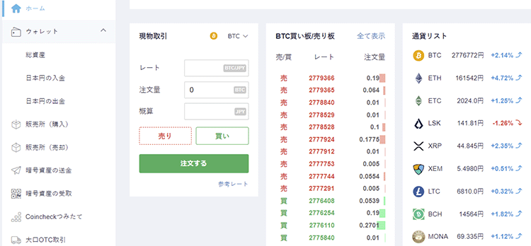 コインチェック取引所