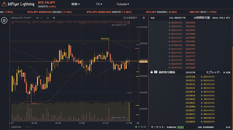 bitFlyerlightningで仮想通貨FX