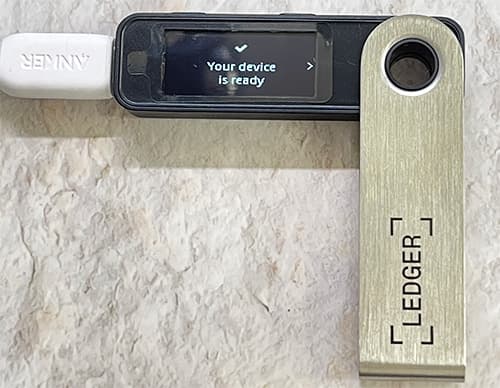 Ledger Nano S Plusの準備完了