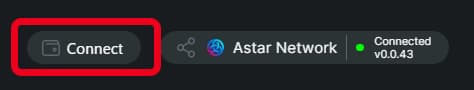 「Connect」をクリックしてウォレットを接続