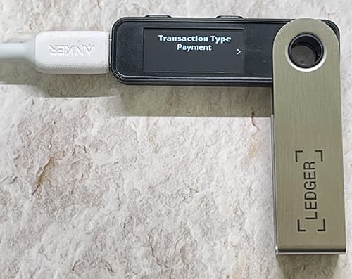 Ledger Nano S Plus（レジャーナノSプラス）にリップル（XRP）の送金内容を確認