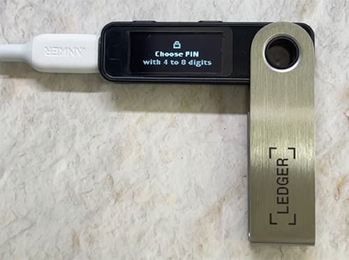 Ledger Nano S PlusのPINコード設定