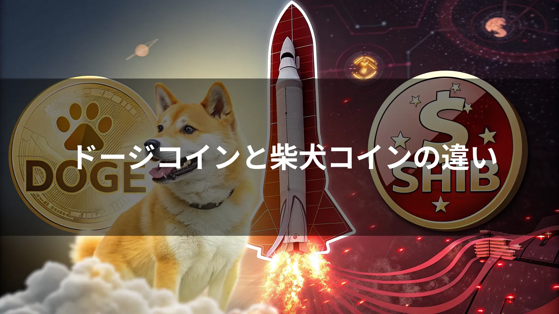 犬とロケットとドージコインと柴犬コインのちがい